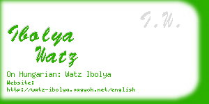 ibolya watz business card